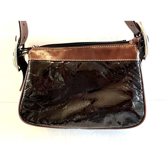Luxury Designer Robert Donini Black & Brown Leather Shoulder Handbag M/I Italy - Picture 2 of 9